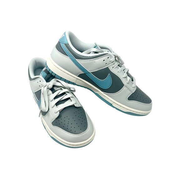 Nike Womens Dunk Low Retro Shoes - Gray/Teal ‎ - Size 9 - Picture 2 of 8